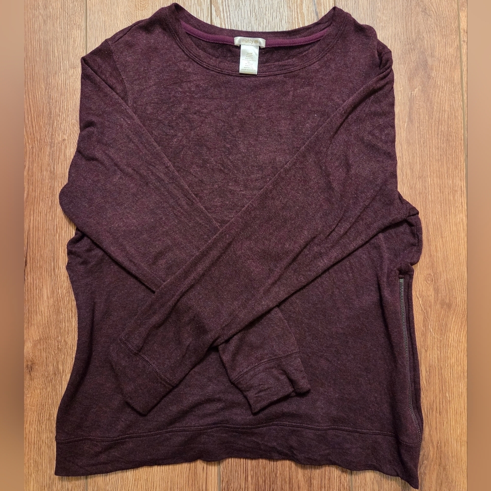 Matty M Women's Crew Neck Sweater - Deep Plum
